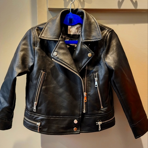Zara Girls Size 6 Black biker jacket - Picture 1 of 4
